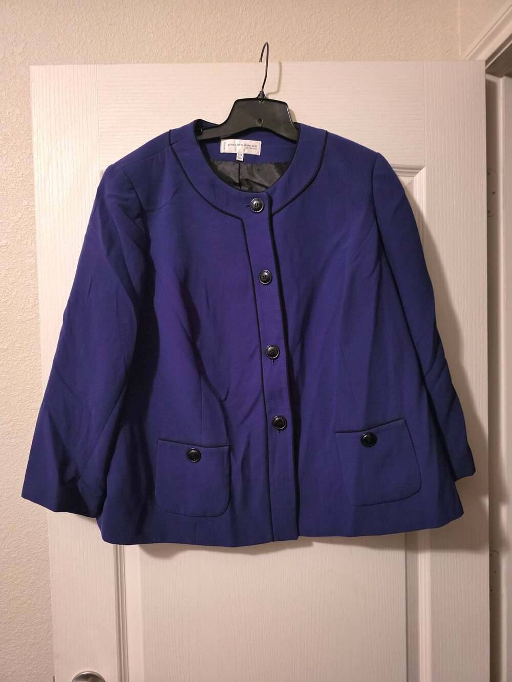 Jones New York Suit Woman 20W Blue Purple Button Jacket Separates